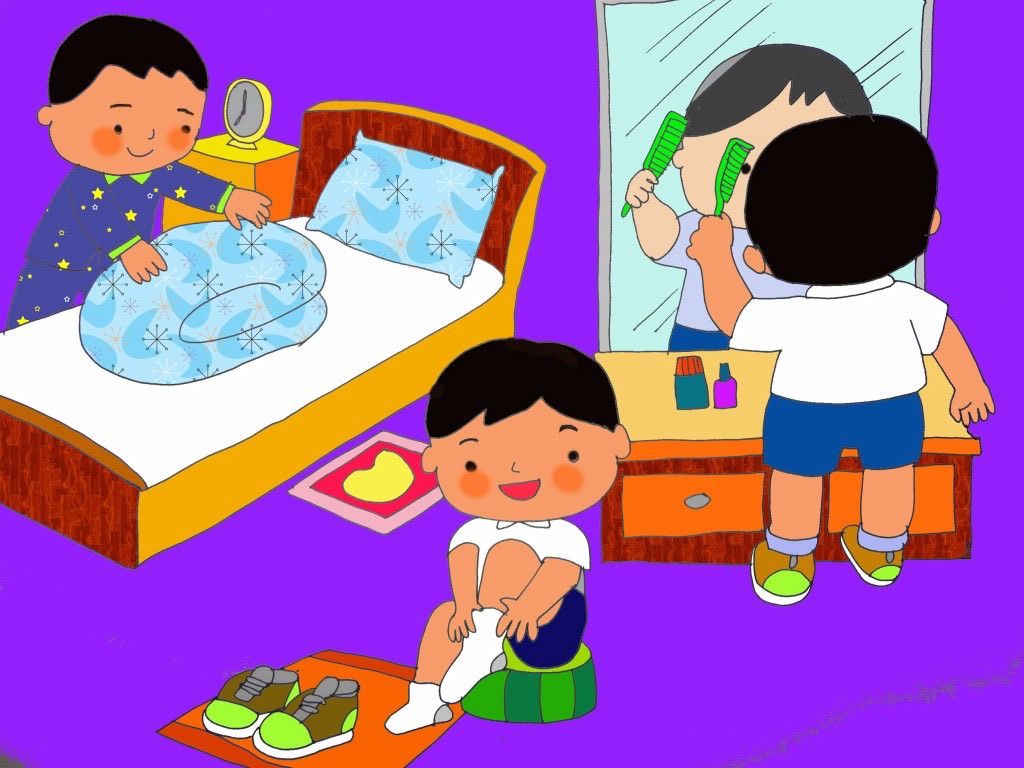 bé tự lập từ hoạt động hằng ngày